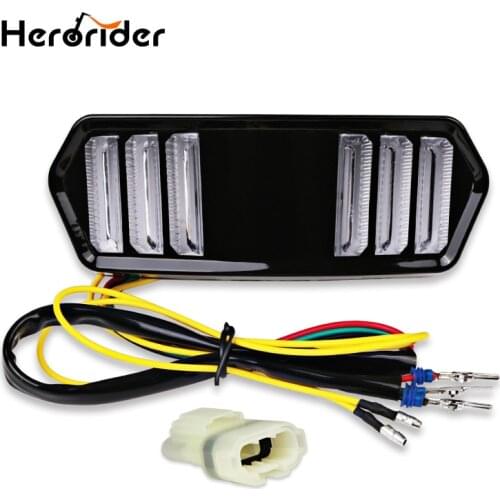 Herorider Led Motorcycle Rear Tail Light Brake Turn Signal Integrated Light LampTaillight For Honda For Kawasaki