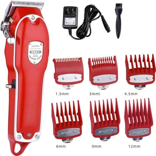 Red Barbershop Cutter Hair Cutting Machine Haircut Cordless Hair Clipper Hair Trimmer Pop Barbers 110-240v