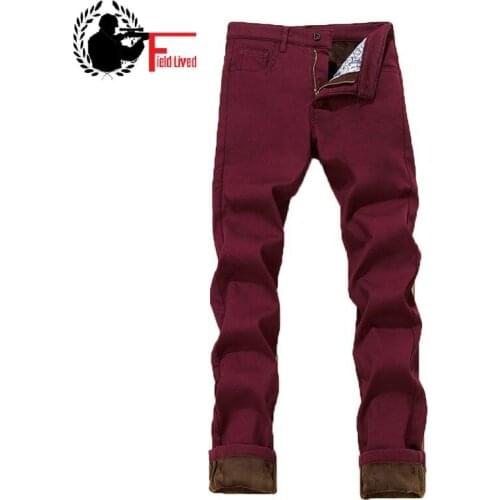 Plus Size Mens Casual Warm Fleece Lined Pants Winter New Stretch Black Long Pants Big Large Jogger Male Trouser 42 44 46 40 38