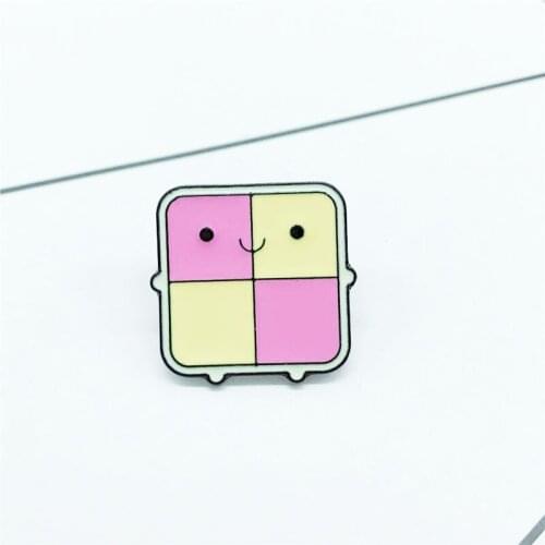 New cute coffee cup and cheese bread brooch Cute blue tea cup children fun cartoon daily water brooch gift backpack clothing