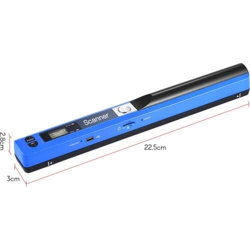 Portable Handheld Wand Wireless Scanner A4 Size 900DPI JPG/PDF Formate LCD Display with Protecting Bag for Business Document