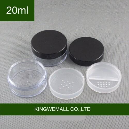 300pcs 20g 20ml Empty Loose Powder Compact With The Grid Sifter Jar Packing Container Powdery Cake Box Cosmetic Case Mini sifter