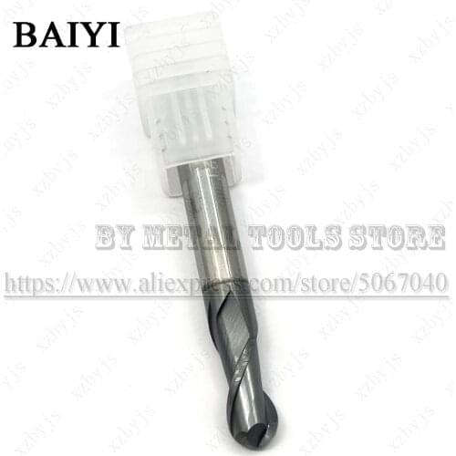Ball nose End mill 2 Flute HRC60 Carbide endmills Milling Cutter EndMill machine cutting tools R3 50mm