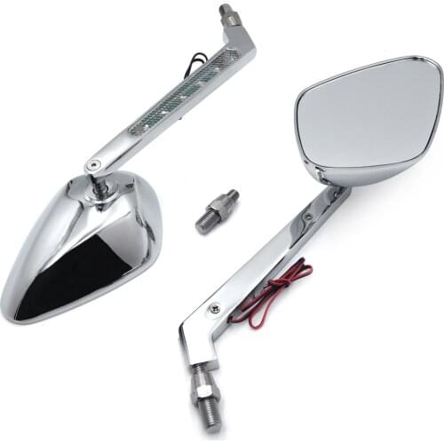 LED Turn Signal Integrate Diamond Mirror For Honda CBR600RR Kawasaki Ninja Suzuki Aftermarket Free Shipping Motorcycle Parts