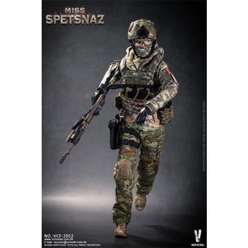 VERYCOOL VCF-2052 Scale 1/6 Russian Female Spetsnaz Miss War Camouflage Combat Uniform Tops Shirt Model For 12inch Soldier Doll