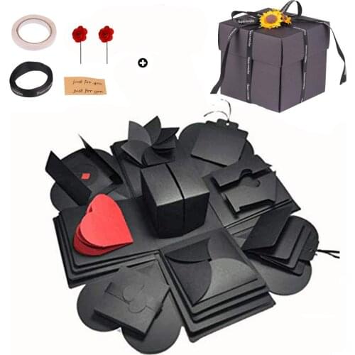 Explosion Box DIY Wedding Explosion Box Anniversary Creative Scrapbook DIY Photo Album Birthday Romantic Surprise Gift Supplies