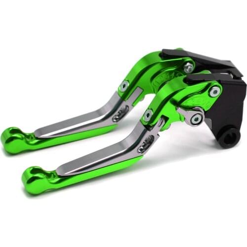 Z1000 Green+Titanium Motorcycle Brake Clutch Levers For kawasaki Z1000 2007 2008 2009 2010 2011 2012 2013 2014 2015 2016