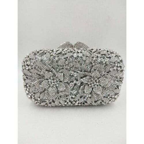 Fashion Women Crystal Prom Clutch Purse Rhinestone Bag Metallic Diamonds Bridal Party Women Crystal Diamond Wedding Evening Bags