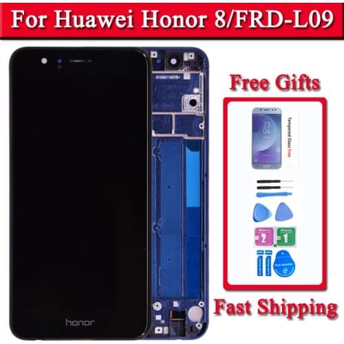 For Huawei Honor 8 LCD Display Digitizer Sensor with Touch Screen Glass Panel Assembly For Huawei Honor 8 FRD-L19 FRD-L09