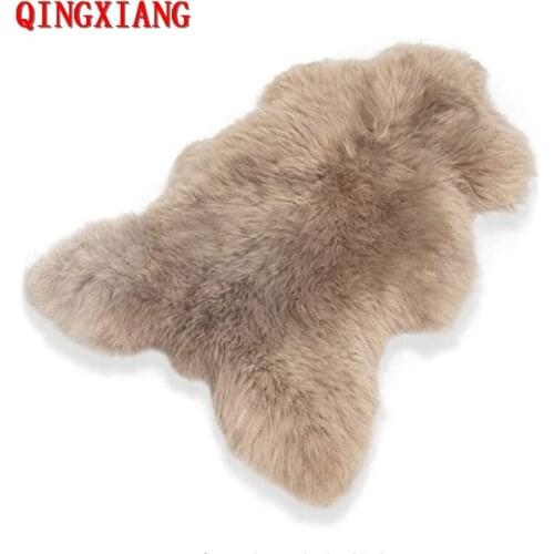 2021 1P-2P Real Whole Sheepskin White Grey Seat Back Cushion Free Skin Round Head Sofa Cushion 8 Colors Household Wool Carpet