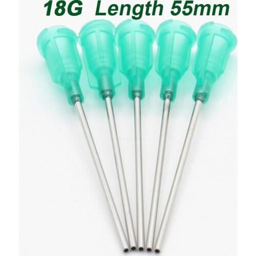50pcs 18G length 55mm Precision passivated S.S. Dispense Tip with PP Safetylok hub, glue dispenser needles