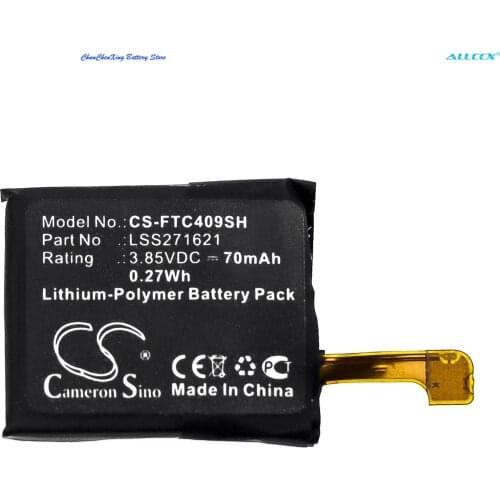 Cameron Sino 70mAh Smartwatch Battery LSS271621 for Fitbit Charge 3, FB409