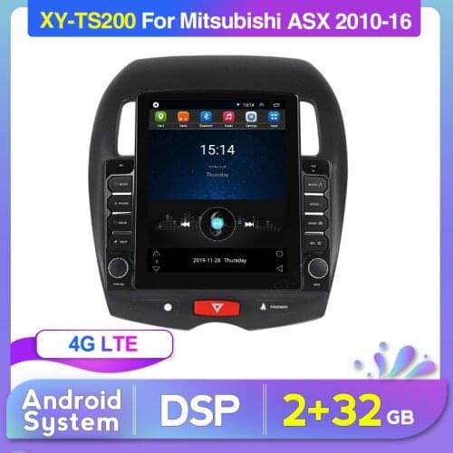 9.7"Tesla Screen Car Radio Multimedia Video Player for Mitsubishi ASX 1 C4 Peugeot 4008 Navigation GPS Android No 2 Din DVD 4G