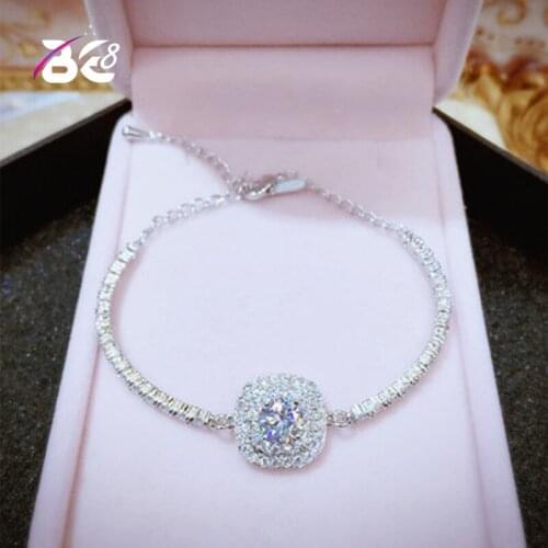 Be 8 Brand New Shiny Square Shape AAA Cubic Zirconia Wedding Bracelets&Bangles for Engagement Gifts B094