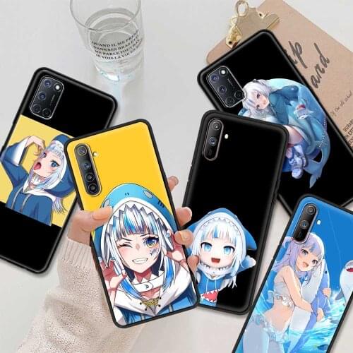 Gawr Gura Hololive Anime Girl Phone Capa For Realme GT Neo 8 7 6 5 Pro V15 V13 C25 C21 C20 C15 X50 X7 Q2 XT Case