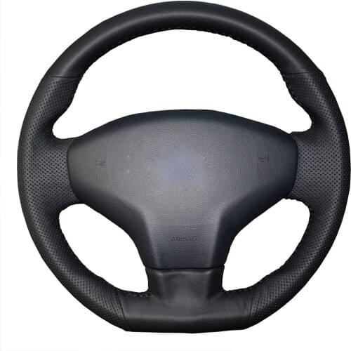 Yuji-Hong Artificial Leather Car Steering Wheel Covers Case for Citroen C-Elysee 2013-2017 Hand-stitched Cover