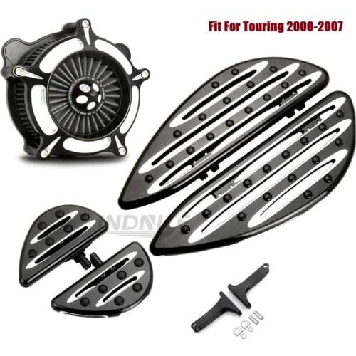 Deep cnc cut Floorboards Foot peg Air Cleaner filter Fit For harley Softail Breakout FXSB 2013-2015 touring 01-07 FLHX FLHR FLTR