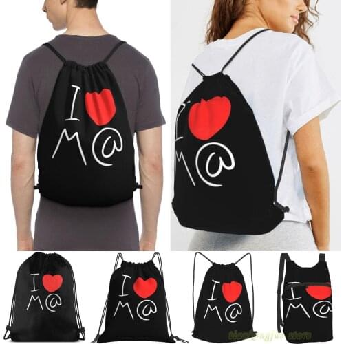 Eddsworld - Matt - I 3 M@ Women Drawstring Sackpack Gym Bags Men Outdoor Travel Backpacks For Training Fitness Swimming Bag