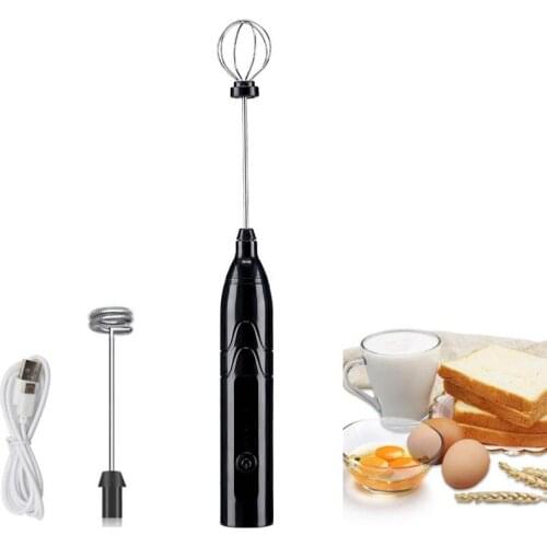 Electric Coffee Mixer Rechargeable Milk Shaker Maker Frother Foamer USB Charging Egg Beater Handheld 3-Speed Adjustable Blender