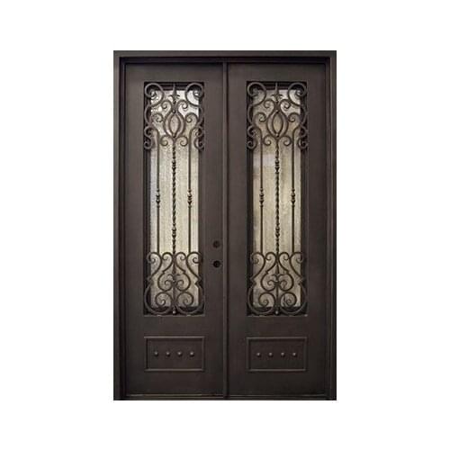 2021 Hench Hotsale Export USA ,Australia Wrought Iron Front Door Double Doors Style Hc-id93