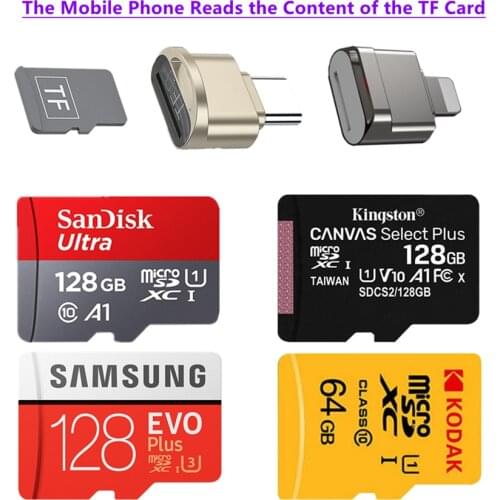 Apple/Type C interface directly reads the content of the TF card. Card reader is suitable for SanDisk/Samsung/Kingston, etc. TF