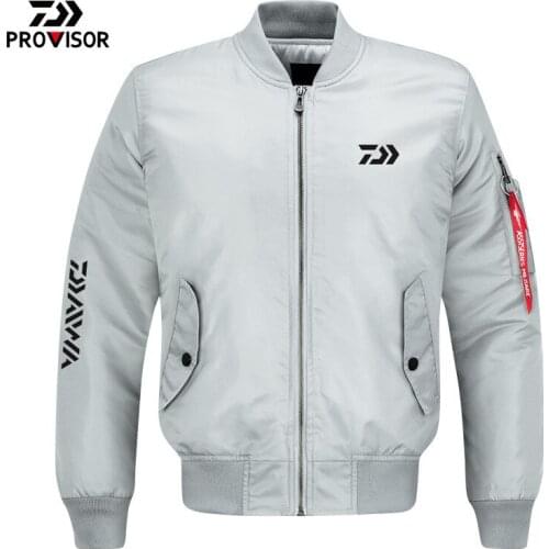 2021 Daiwa Fishing Jackets Male Army MA-1 Flying Bomber Jacket Baseball Varsity Pilot Air Force Waterproof Winter Coat S-8XL
