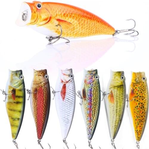 Mmlong 9.5cm Hot Sale Popper Fishing Lure Super Topwater Crankbait 18.5g Vivid Fish Bait 5 Color Fishing tackle Pesca HML05