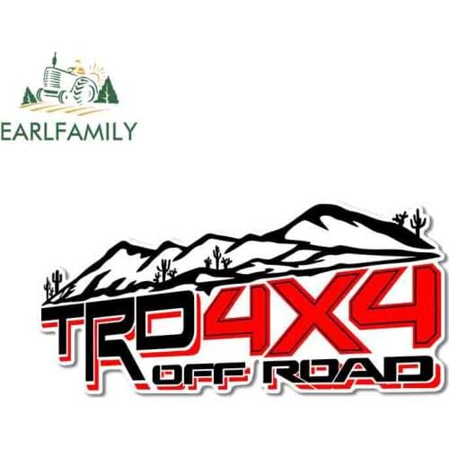 EARLFAMILY 13cm x 6.3cm for TRO 4X4 OFF ROAD Car Stickers and Decals JDM Accessories Car Styling Anime Decals Custom Printing