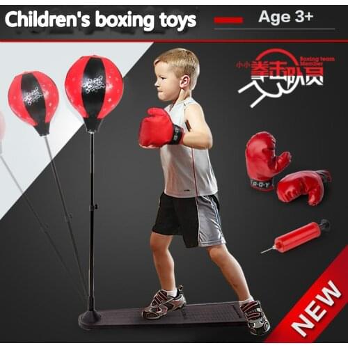 2020 New Adjustable Fitness Boxing Punch Pear Speed Ball Relaxed Boxing Punching Bag Speed Bag Children+Glove+Pump+Base+ Poles