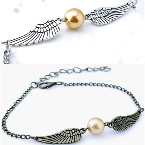 New Style Golden Snitch Bracelet Charm Bracelet Harri Style bracelet Jewelry The Deathly Hallows Bracelets bangles for Women Men