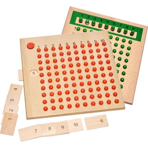 Montessori Educational Wooden Toy Multiplication And Division Bead Board For Early Childhood Preschool Training -Family Version