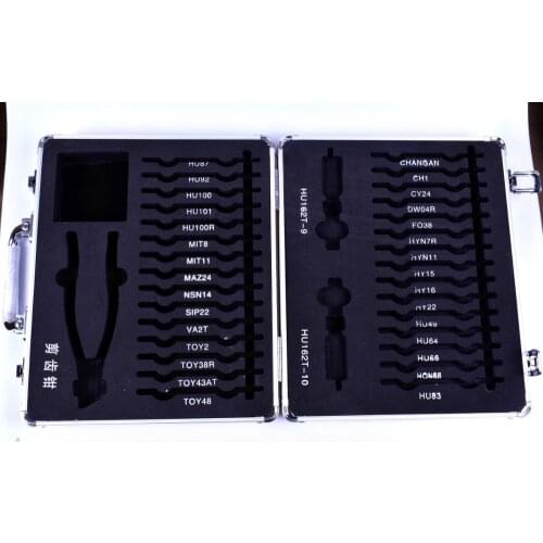 Original 32pcs/set 2 in 1 LiShi tool for car lock repair + 1 Free Lishi Cutter locksmith tools