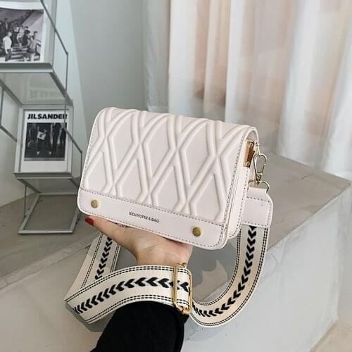 Autumn Rhombus Letter Fashion Small Square Bag 2021 New Trend Ladies Luxury High-quality Broadband One-shoulder Messenger Bag