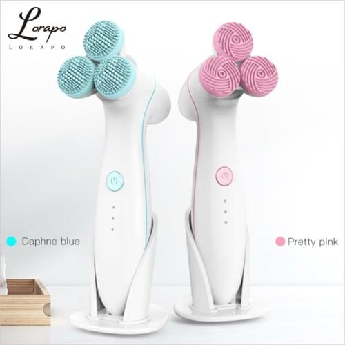 Facial Cleaning Brush Rotary Electric Cleaning Brush Silicone Rotating Cleaning Brush Deep Cleansing Blackhead Skin Care