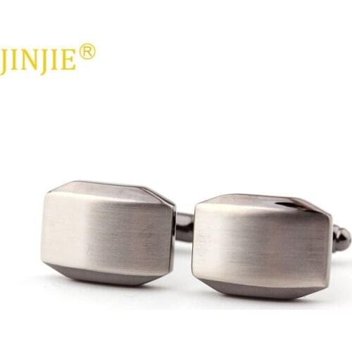 Spot Glossy Brushed Metal Cufflinks Mens Business Simple French Shirt Cuff Buttons Cufflinks Cufflinks Gifts for Men Jewelry