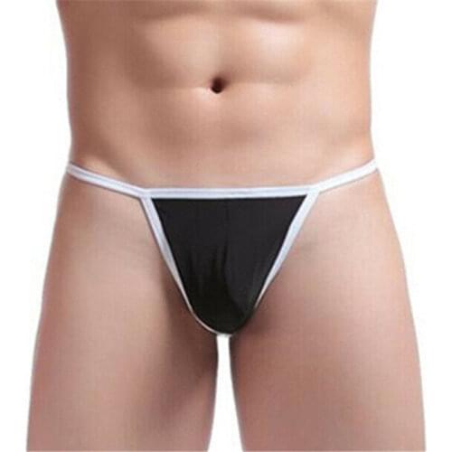 Mens panties sexy underwear men underpants gay micro Thongs tanga Candy colors Transparent String Edging Small triangle simple