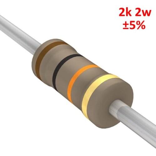 PHISCALE Carbon film resistor 2kOhm 2W 5% Tolerance 200pcs