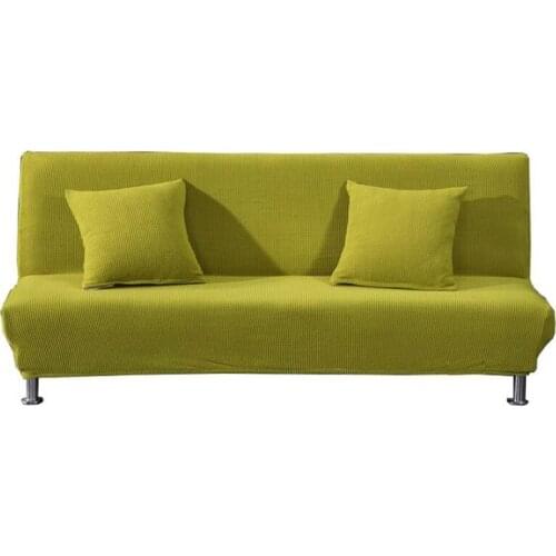 Universal Armless Sofa Cover Folding Sofa Cover Bed Stretch Couch Bed Cover All-inclusive Sofa Slipcover for Living Room