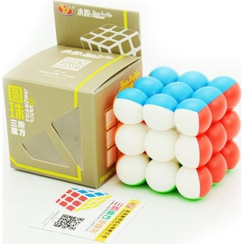 YongJun Round Ball 3x3x3 Magic Cube Professional Speed Game Smooth Adult Children Toy Educational Puzzle Game Exercise Brain