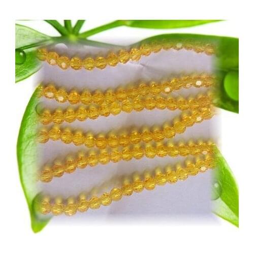 3MM/4MM Golden Colour 32 Faceted Bracelet Decoration Ball Beads Crystal Glass DIY Accessary Jewelry Making Crystal