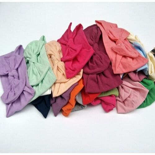 1PCS Baby Girls Headband Multi Colors Nylon bow tie headband Adjustable spring force hair band for cute Baby Accessories