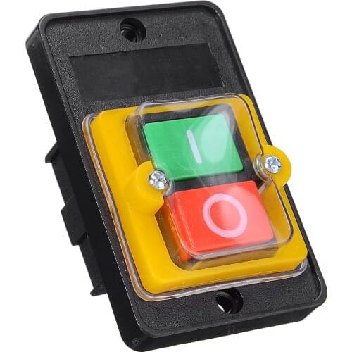 1Pcs Machine Drill Switch Waterproof Pushbutton Power On / Off Drill Switch For KAO-5 / BSP210F-1B 10A 380V For Cutting Machine