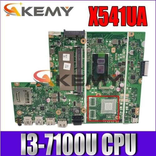 Akemy For Asus X541UJ X541UV X541UVK X541UQ X541UQK X541UA X541UAK X541U laptopmotherboard with I3-7100U CPU 0M GM tested100