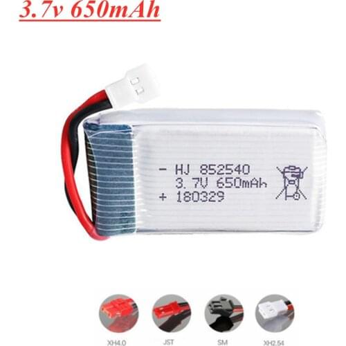 3.7V 650mAh 25c Lipo Battery For Syma X5C-1 X5C X5 X5SC X5SW X6SW H9D H5C HJ818 HJ819 3.7V 852540 Drone Rechargeable Battery