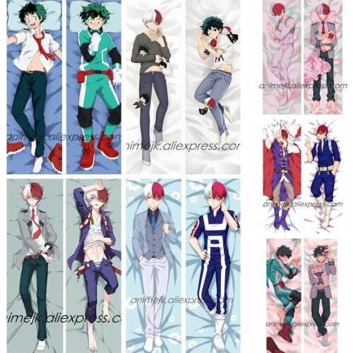 Anime JK My Hero Academia Midoriya Izuku Todoroki Shoto Male Dakimakura Body Pillowcase One For All Hug Pillow Cover Case