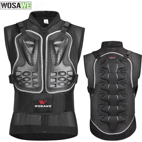 WOSAWE New Motorcycle Body Armor Vest Rider Motocross Protective Gear Dirt Bike Racing Spine Guards Chest Back Protector