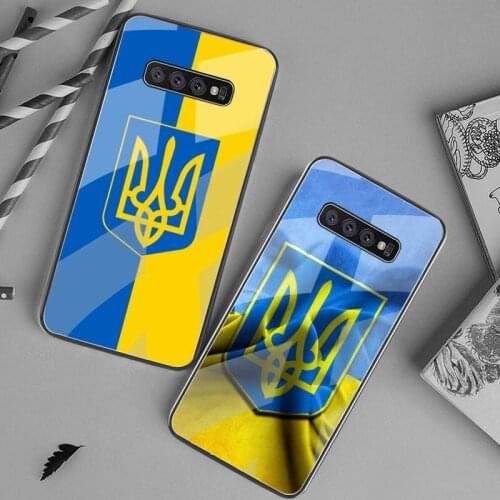 Ukraine Flag Phone Case Tempered Glass For Samsung S20 Plus S7 S8 S9 S10 Plus Note 8 9 10 Plus