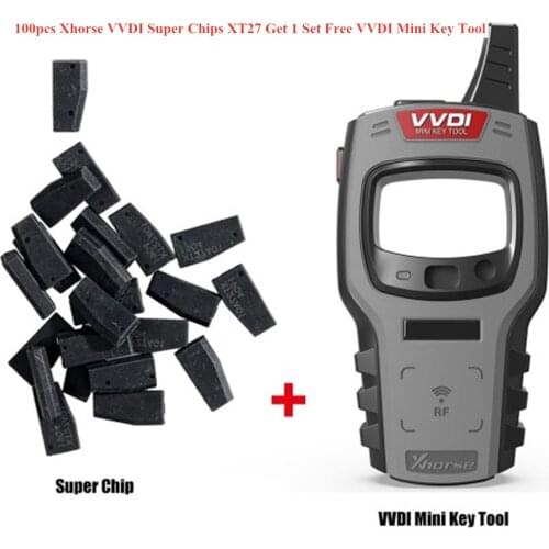 Buy 100pcs Xhorse VVDI Super Chips XT27 Get 1 Set Free Mini Key Tool