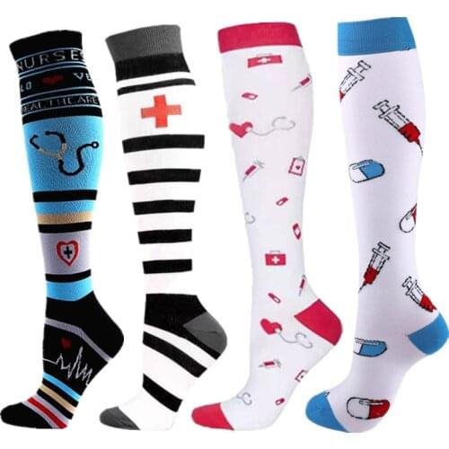 Medical Calf Compression Stockings Fit For Edema Diabetes Varicose Veins Crossfit Atheletic Sports Socks Running Men Women Socks