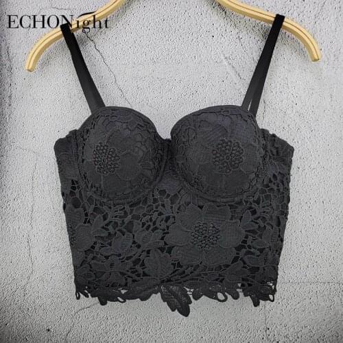 Echonight Floral Lace Womens Corset Lingerie Bustier Bra Lace Corset Underbust Corset Patry Bustier Corset Tops To Wear Out